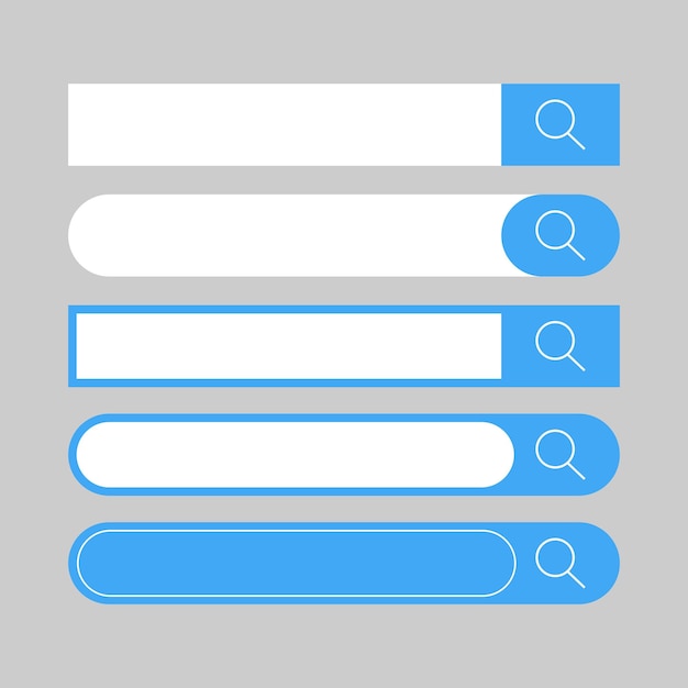 Vettore set di barre di ricerca