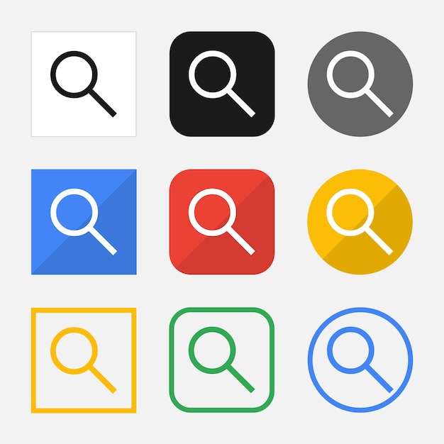 Set of search icons for your web site or mobile app