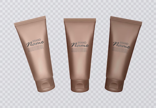 Vector set of self tanning concentrate bottles. various shades of sunburn, bronze skin.