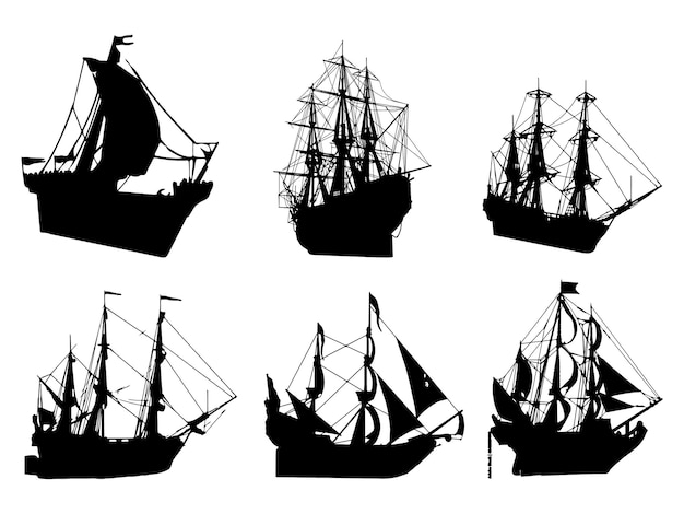 The set of the Ship silhouette collection