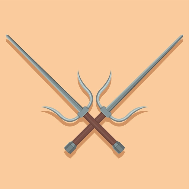 set of shrot swords sai weapon