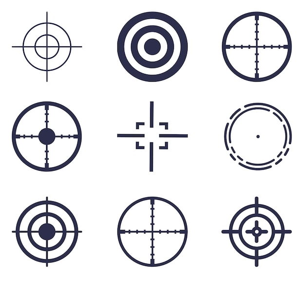 A set of sights and targets