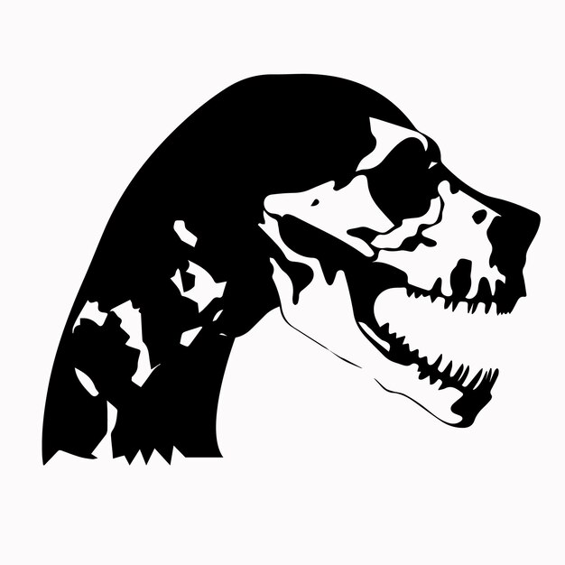 Set of silhouette Monkey Skull vector illustration