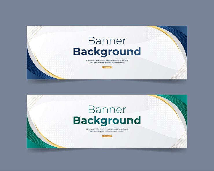 Vector set of simple business banner design template