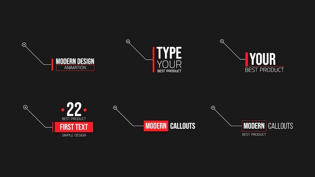 Vector set of simple callouts