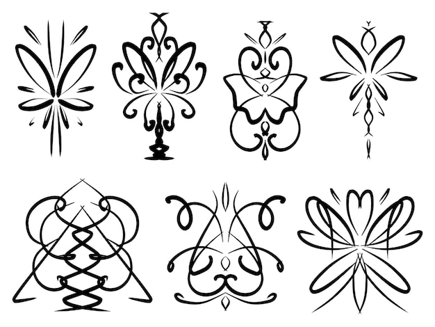 set of simple decorative elements