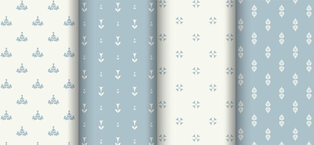 Set of simple seamless patterns