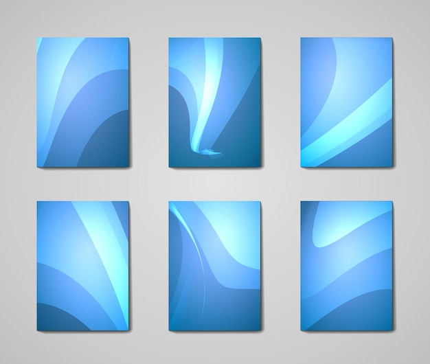 Set of six vector templates. covers from abstract patterns for paperwork and brochures