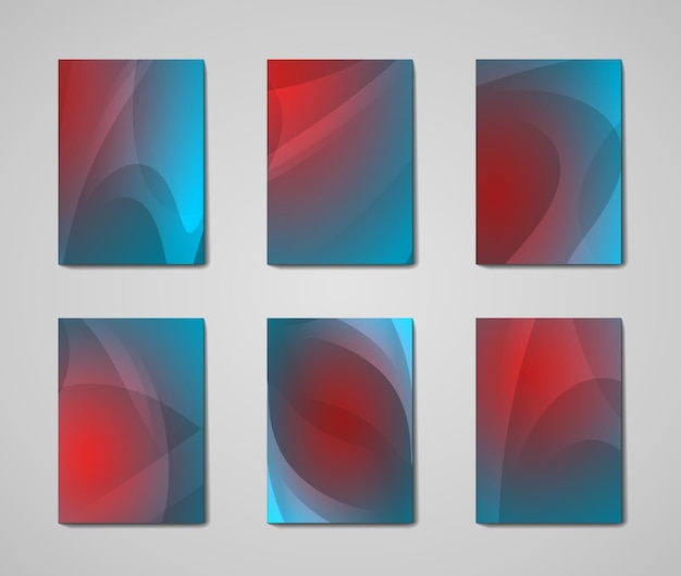 Set of six vector templates. covers from abstract patterns for paperwork and brochures