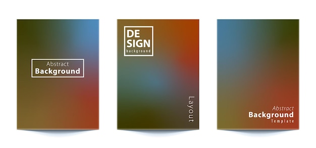 set sjabloon Abstract Blurred Colorful Background Voor banners flyer covers wallpapers merken