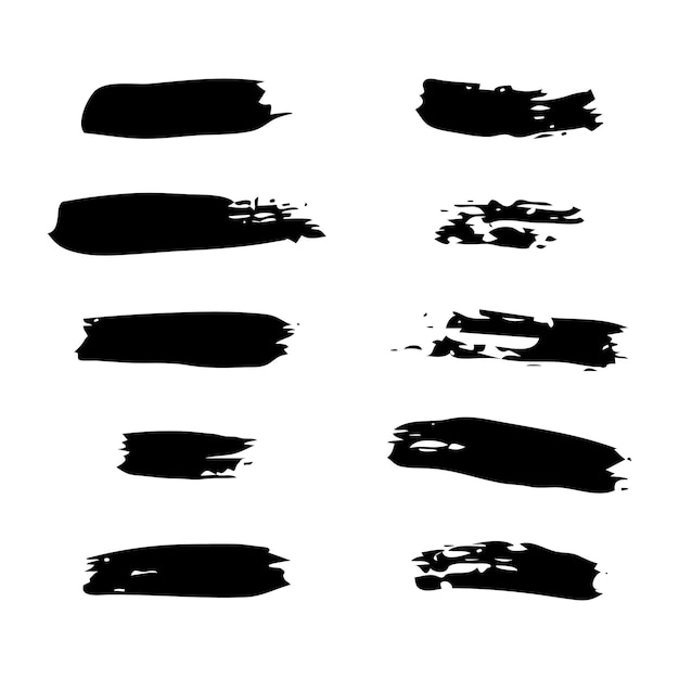 Set of sketch scribble smears. hand drawn paint scribble stains. vector illustration.