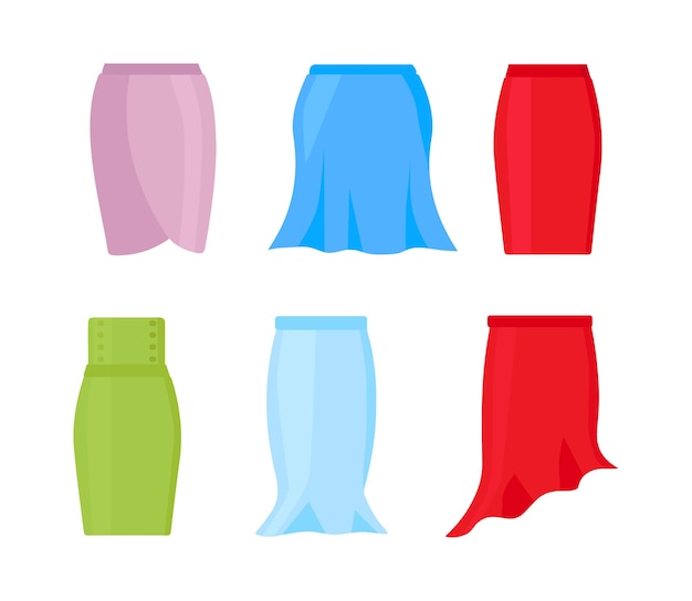 Vector set of skirts