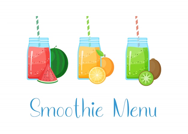 Set of smoothies