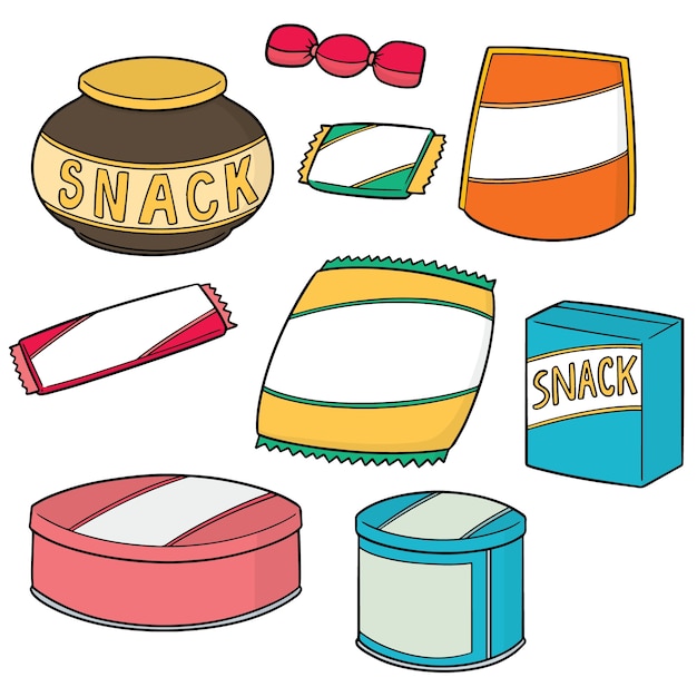 Vector set of snacks