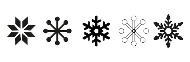 Set of snowflakes. Vector graphics