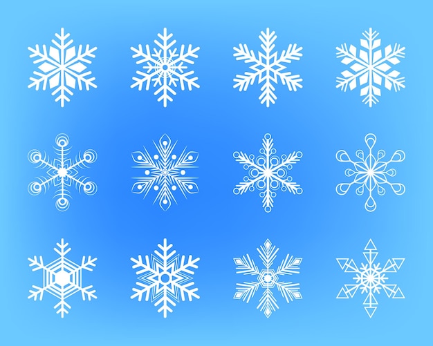 Set of snowflakes