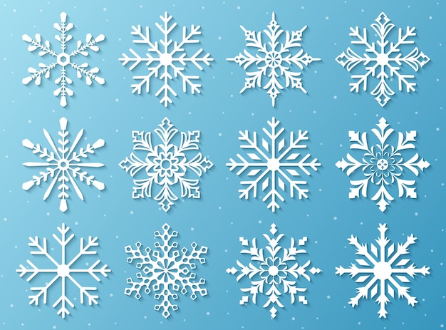 Set of snowflakes