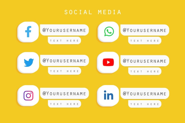 a set of social media logos
