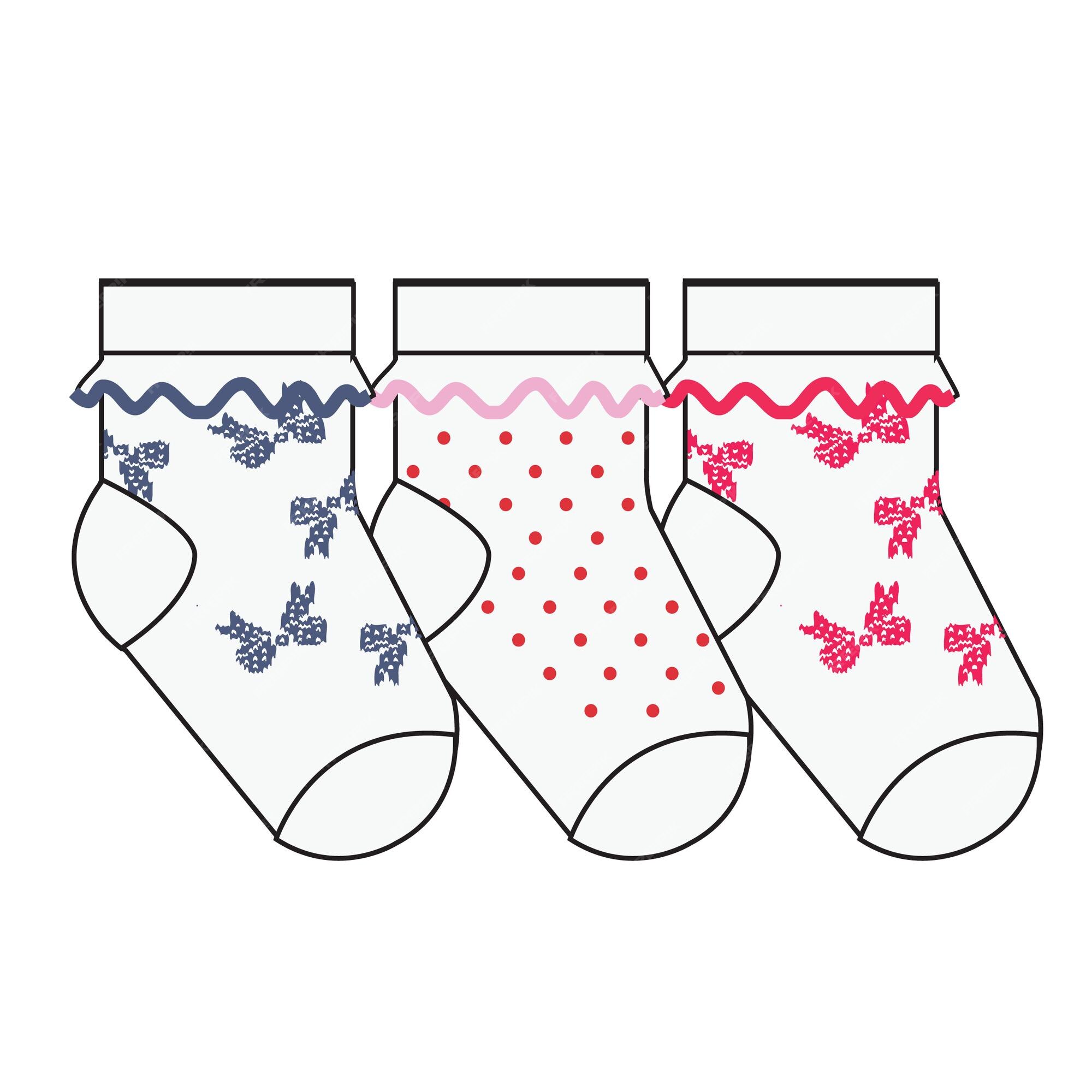 Premium Vector  Set of socks pattern. illustrations isolate sock with  colored pattern