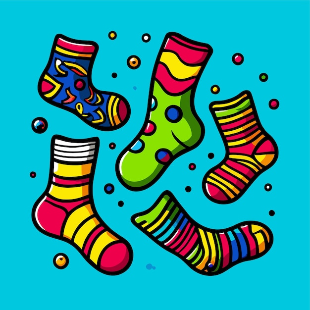 Vector set of socks vector illustration