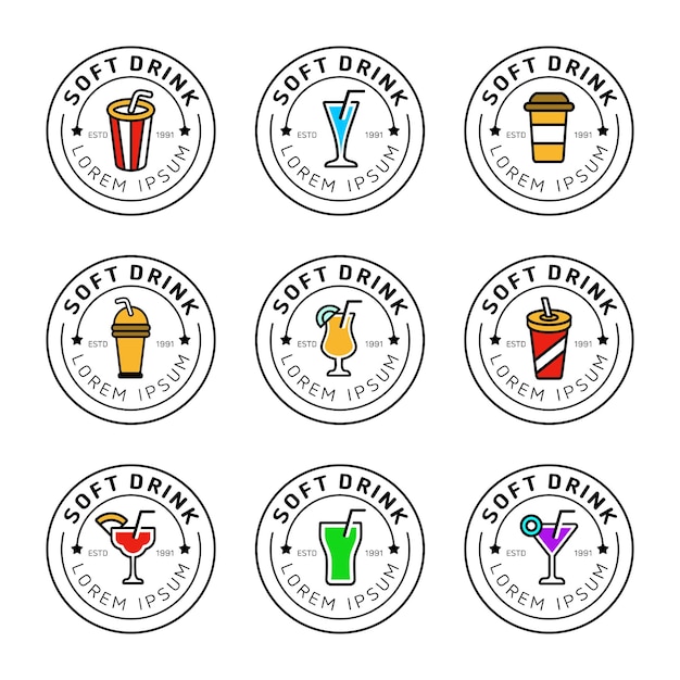 Set Of Soft Drink Logo