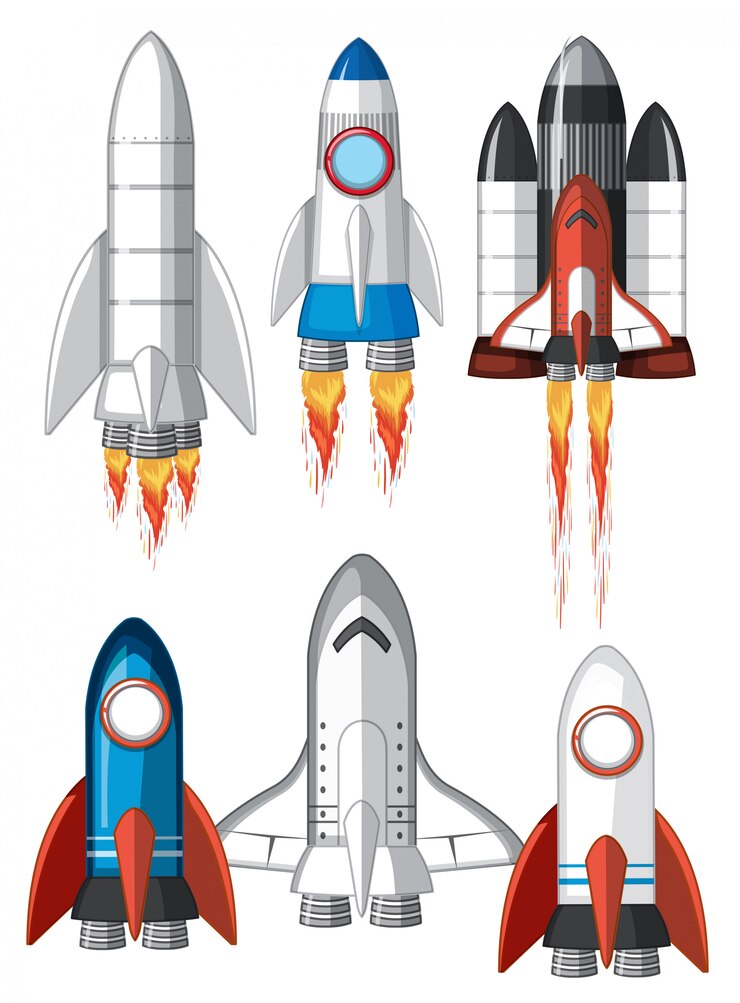 Vector set of spaceship