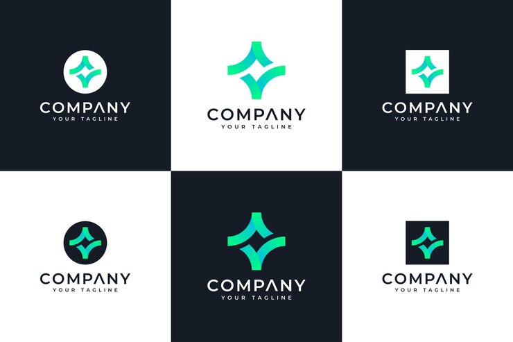 모든 용도를 위한 스파크 체크 표시 로고 크리에이티브 디자인 세트
