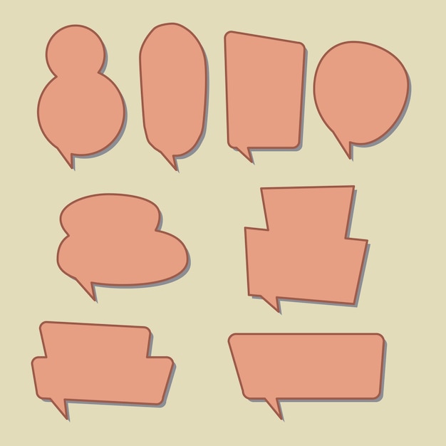 SET OF SPEECH BUBBLE ELEMENTS FOR DESIGN