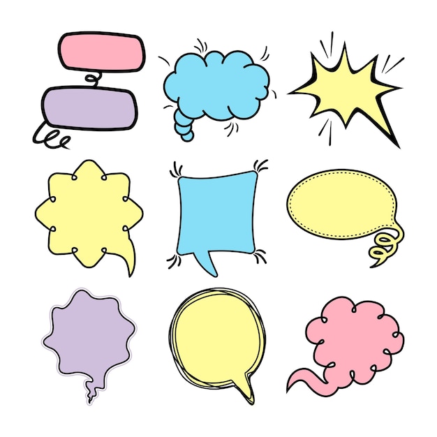 Set of speech bubble vector