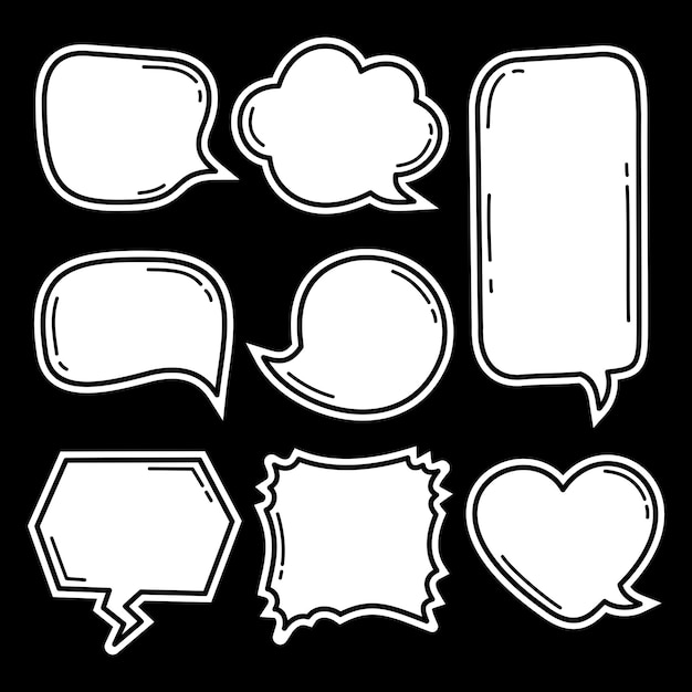 Set of speech bubble vector