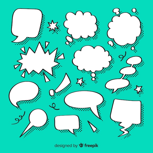 Set of speech bubbles for comics