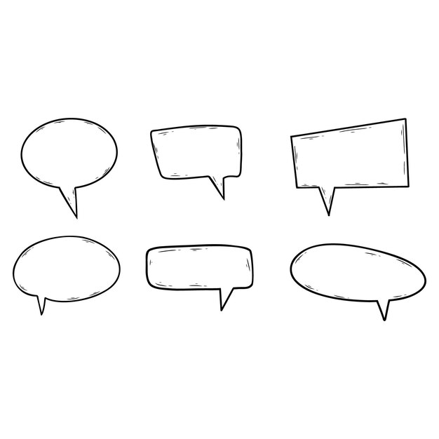 Set of speech bubbles Place for phrase or quote