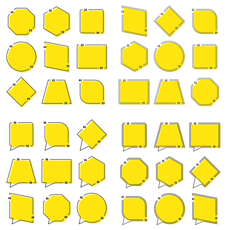 Vector set of speech bubbles
