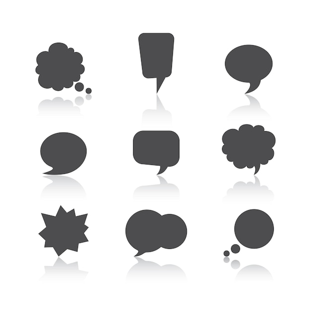 Set of speech bubbles