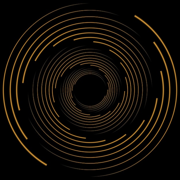 Set of speed lines in circle form radial speed lines in circle form for comic books technology round logo black thick halftone dotted speed lines