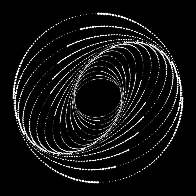 Vector set of speed lines in circle form