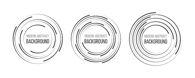 Vector set of speed lines in circle form.