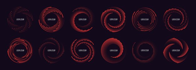 Vector set of speed lines