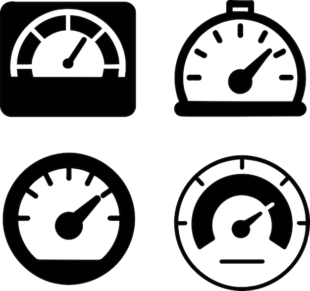 Vector set of speedometer