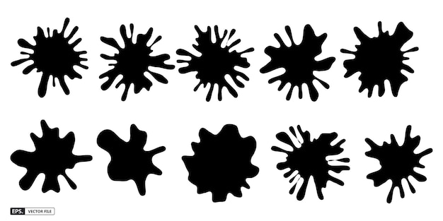 Set of splashes elements vector