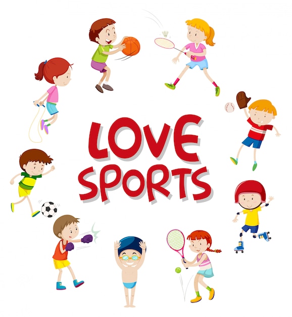 Set of sport athletes character