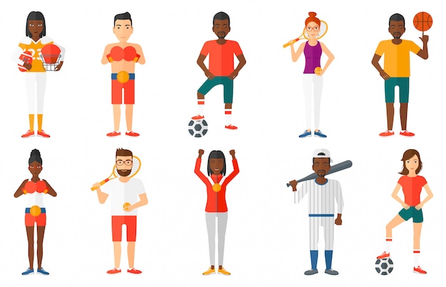  set of sport characters.