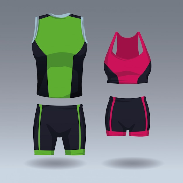 Set of sport wear for male and female 