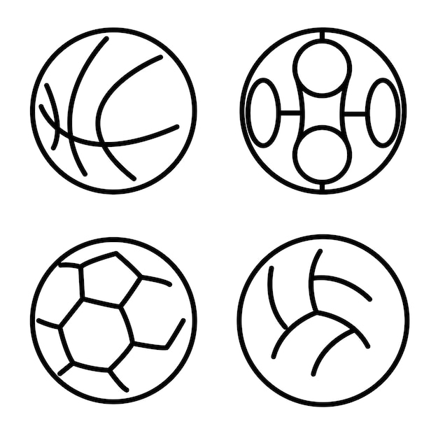 Set sportballen Vector illustratie