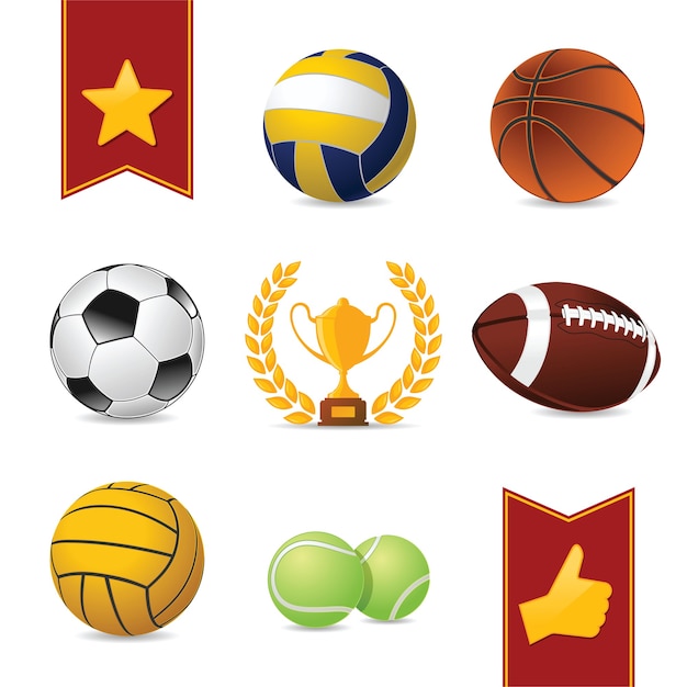 Vector set sportballen.