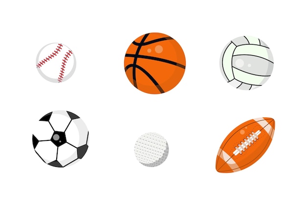 ベクトル 白い背景のベクトル図にスポーツ ボールを設定します。