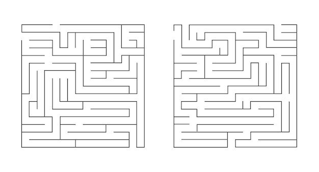 A set of square mazes medium level