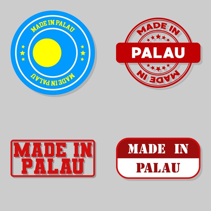 वेक्टर set of stamps made in palau