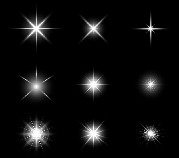 set of stars and shining light