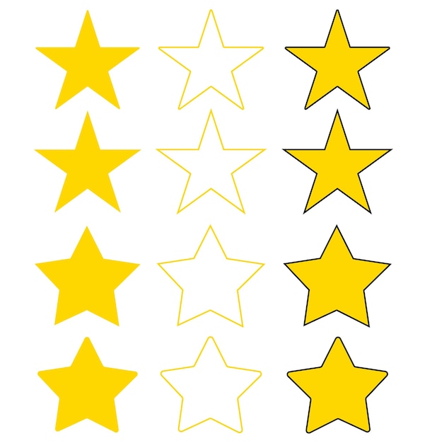 set of stars vector